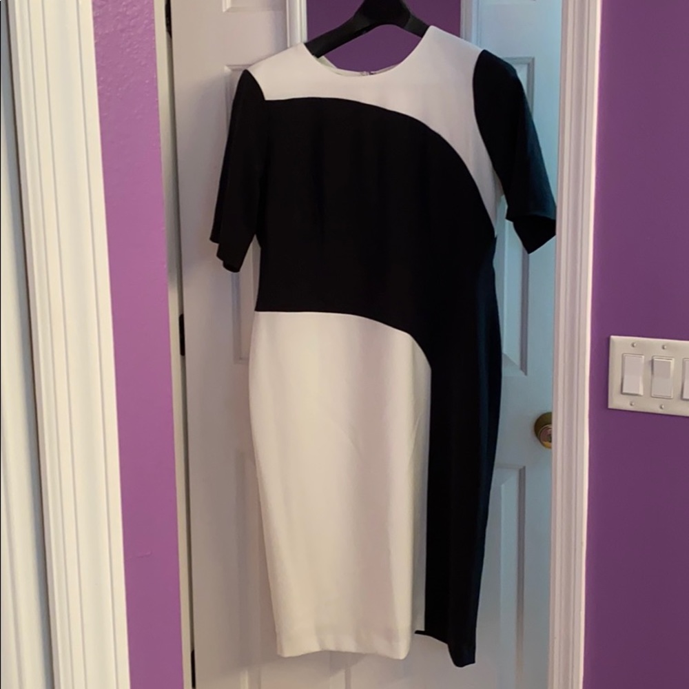 Size 18 Liz Claiborne black and white dress